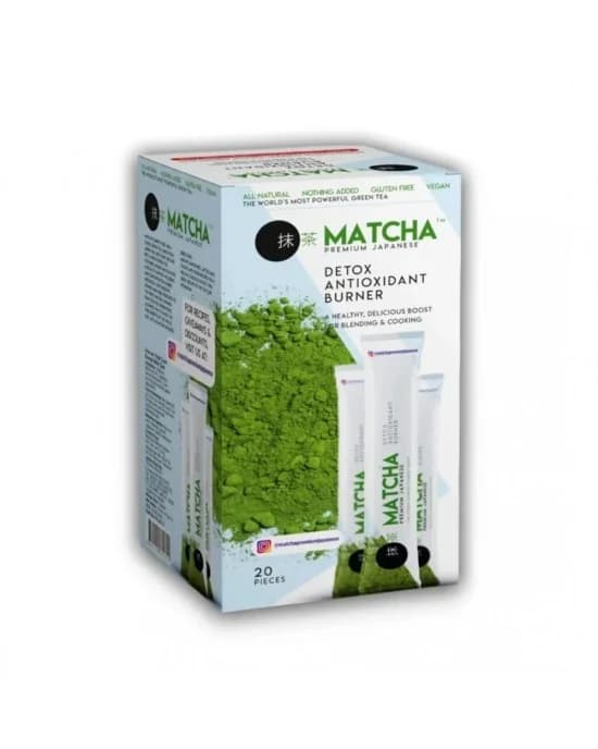 شاي ماتشا ديتوكس أنتي أوكسيدانت برنر من ماتشا بريميوم ياباني - 20 ظرف